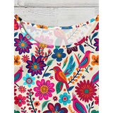 Summer Short Sleeve Floral Print Casual Shirt