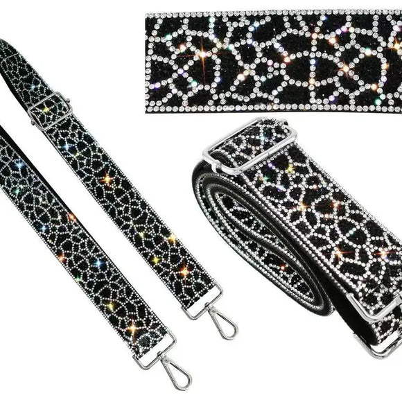 Sparkling Rhinestone Lattice Web Pattern Strap