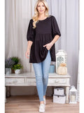 BLACK FLOWY SHIRT