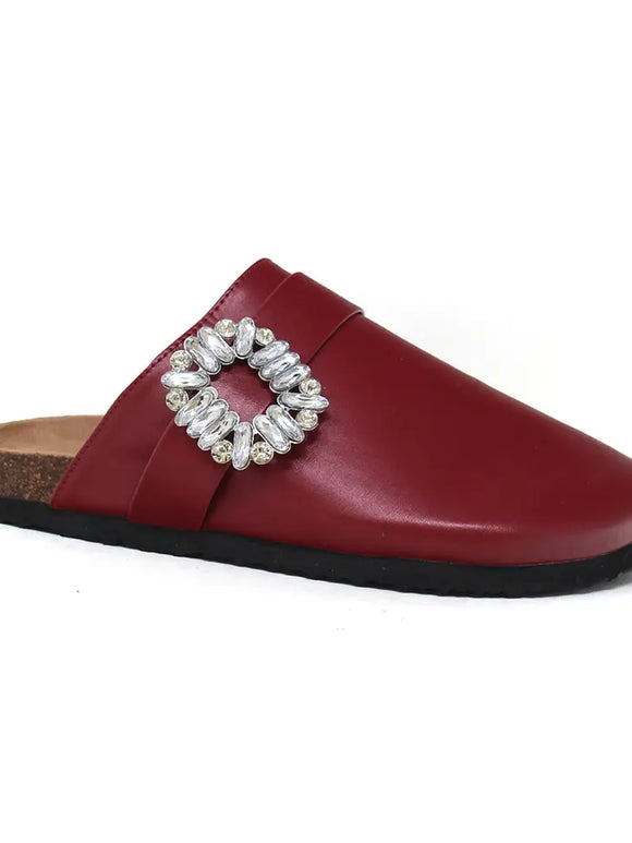 Yoki Womens Nikki-Side Brooch Pin Design Slipper