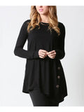 Plus Size Side-Button Tunic