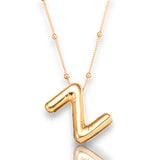 3D Personalized Bubble Initial Necklace