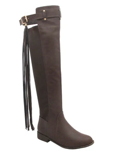 KRISTEN 90 YOKI WOMENS HIGH BOOT WITH TASSEL ON SIDE