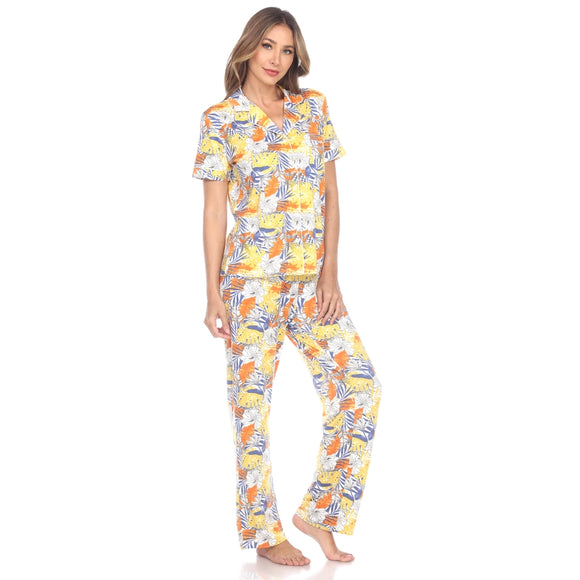 Tropical Print Pajama Set