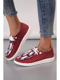 Polka Dot Stars and Stripes Independent Day Casual Shoes