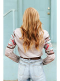Light Grey Aztec Kicking Horse Printed Long Sleeve Top
