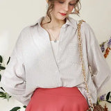 Striped Button Down Long Sleeve Collared Shirts