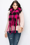 Plaid Pattern Fringe Scarf