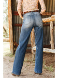 Mid Wash Mid Rise Trouser Jeans (33.5in Inseam)
