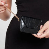 Gia Crocodile Cardholder with Keychain
