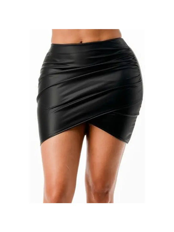 Faux Leather Mini Skirt