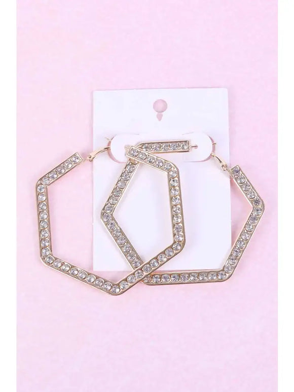 Fashion Rhinestone Hoops