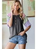 Urban Ribbed Color Block Top