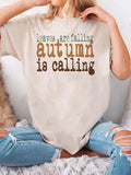 Leaves Are Falling Autumn Unisex Round Neck Tee