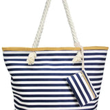 Stripe Beach Bag with Mini Coin Purse