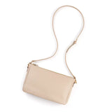 Tan Hadley Purse with Berry Diamond Crossbody Strap