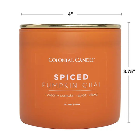 Spiced Pumpkin Chai Scented Candle, Soy Blend Wax, 14.5oz