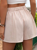 Apricot High Waist Textured Shorts