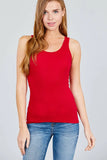 Fitted Racerback Rib Tank Top