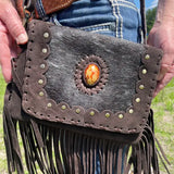 💥 Pick Your Hide ! Cowhide Purse with Fringe