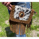 💥 Pick Your Hide ! Cowhide Purse with Fringe