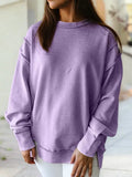 Spring 2026 Ribbed Exposed Seam Baggy Pullover