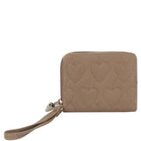 Heart Quilted Wallet with A Wristlet