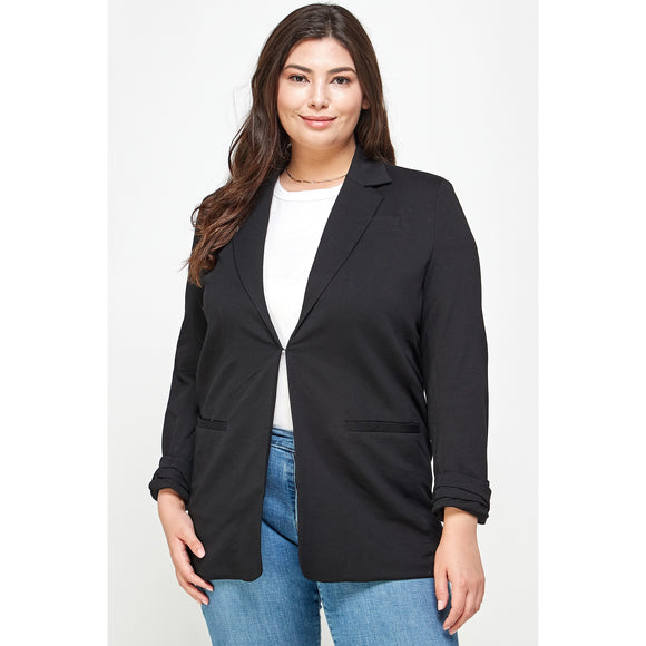 T-shirt Blazer In black (Plus)