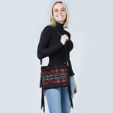 WESTERN SADDLE BLANKET TASSEL CROSSBODY BAG (MULTICOLORED)