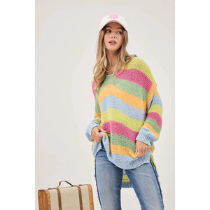 Multi striped pullover