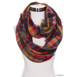 CHECKER PLAID INFINITY SCARF