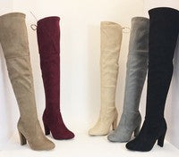 Black suede knee high