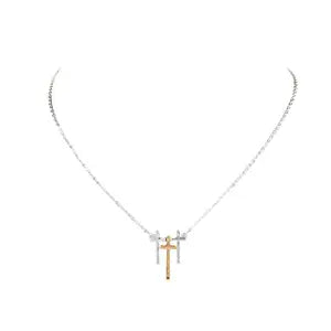 triple cross necklace