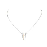 triple cross necklace