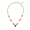 Gold toned steel uttara NECKLACE W/ earrings (set)