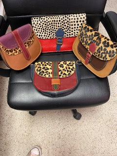 Leather Animal Print Belt Bag