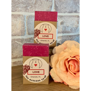 LOVE Valentine scrubbing body soap