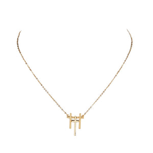 triple cross necklace