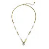 Gold toned steel uttara NECKLACE W/ earrings (set)